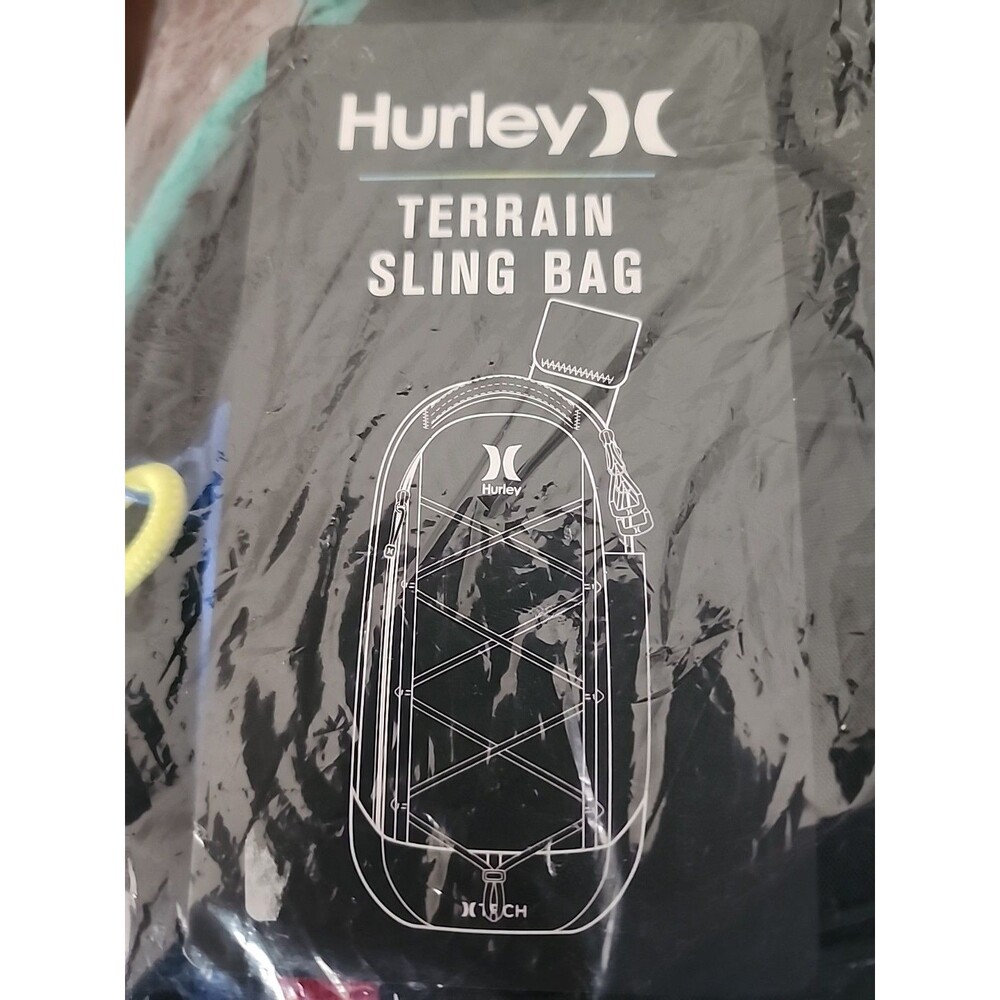 Hurley Men's Crossbody Sling Bag, Black/Primary Multi, One Size Brand New - Picture 3 of 3